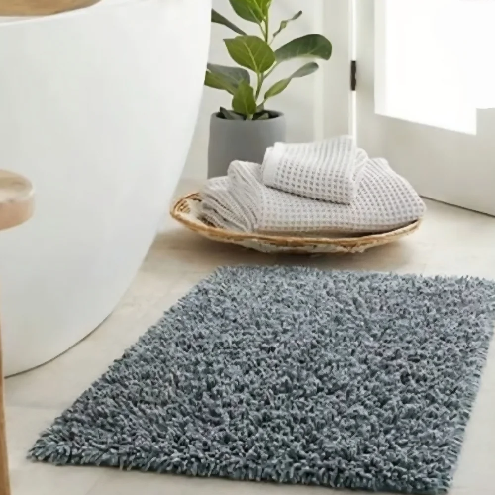 Casaluna Plush Gray Bath Mat